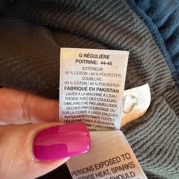 BERNE Men's Workwear Navy Pullover 1/4 Zip Sweat shirt, Size Large - Picture 14 of 16